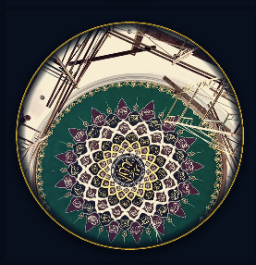 Kaligrafi Ornamen Hijau Zamrud